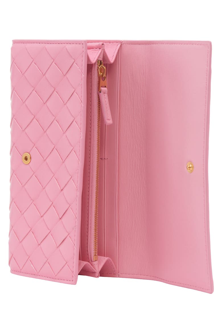 Large Intrecciato Flap Wallet, Alternate, color, RIBBON/ GOLD