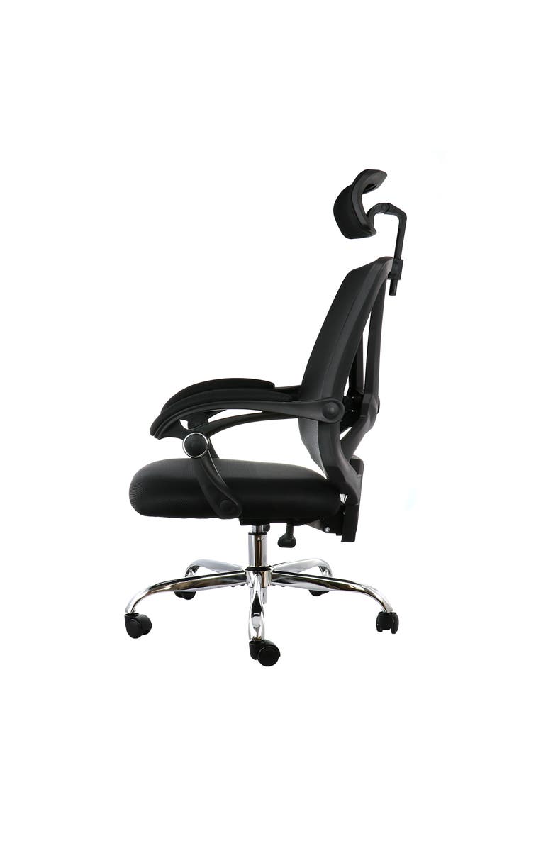 Elama Full Back Adjustable Office Chair with Headrest, Alternate, color, Black