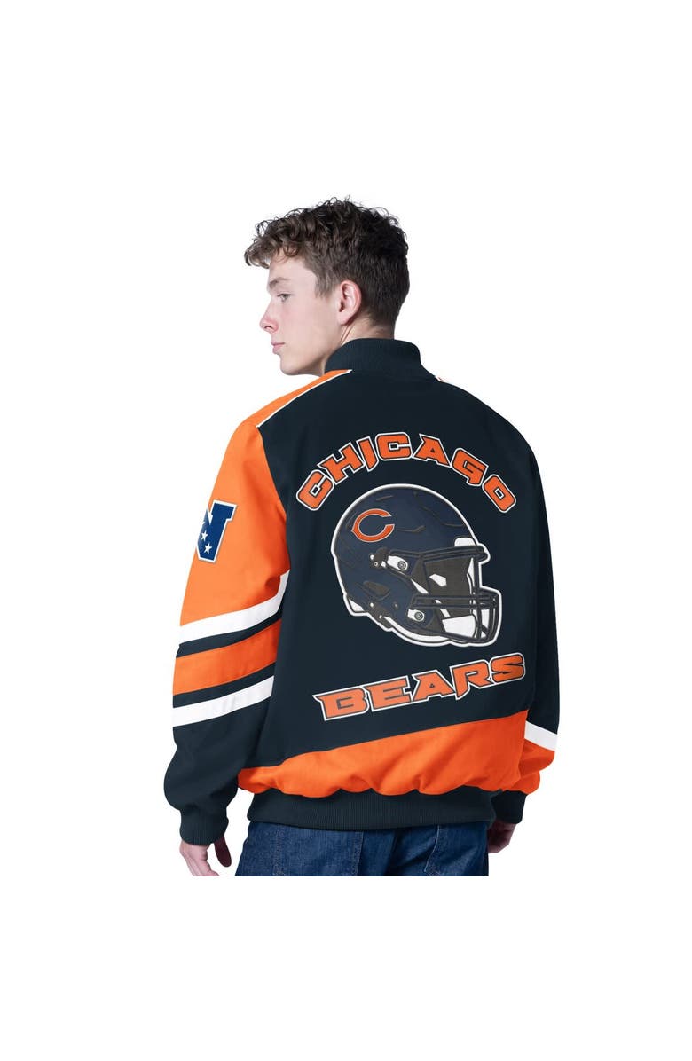 G-III SPORTS BY CARL BANKS Men's G-III Sports by Carl Banks Navy Chicago Bears Prime Time Full-Zip Racing Jacket, Alternate, color, Navy