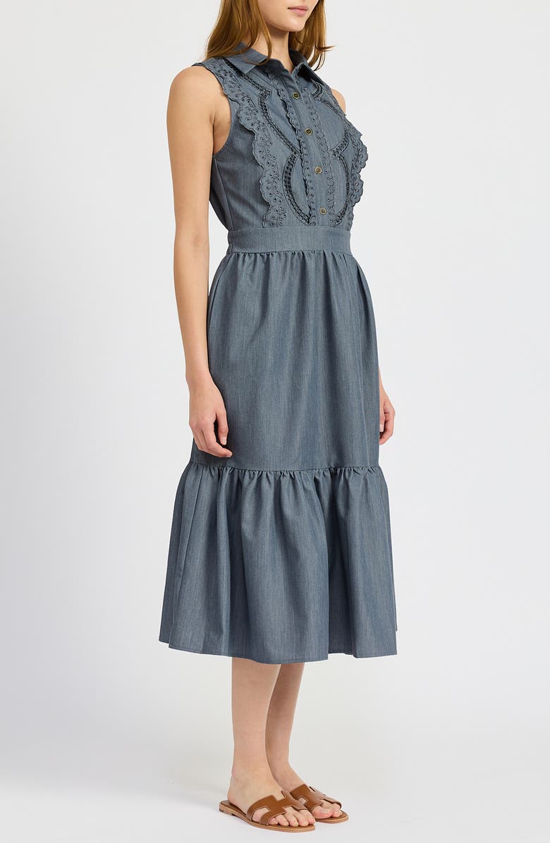 Angeline Embroidered Midi Dress
