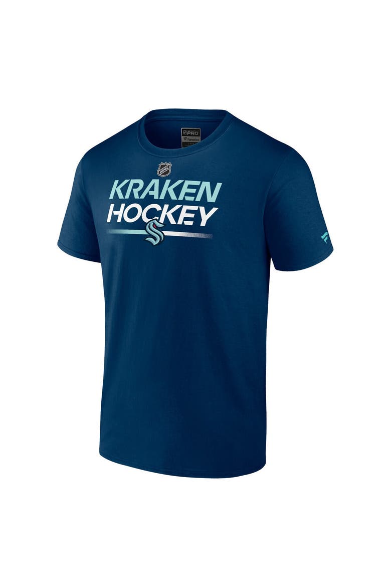 Men's Fanatics Branded  Navy Seattle Kraken Authentic Pro Primary T-Shirt, Alternate, color, Navy