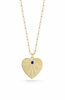 SPHERA MILANO 14K Gold Plated Sterling Silver & CZ Heart Pendant Necklace