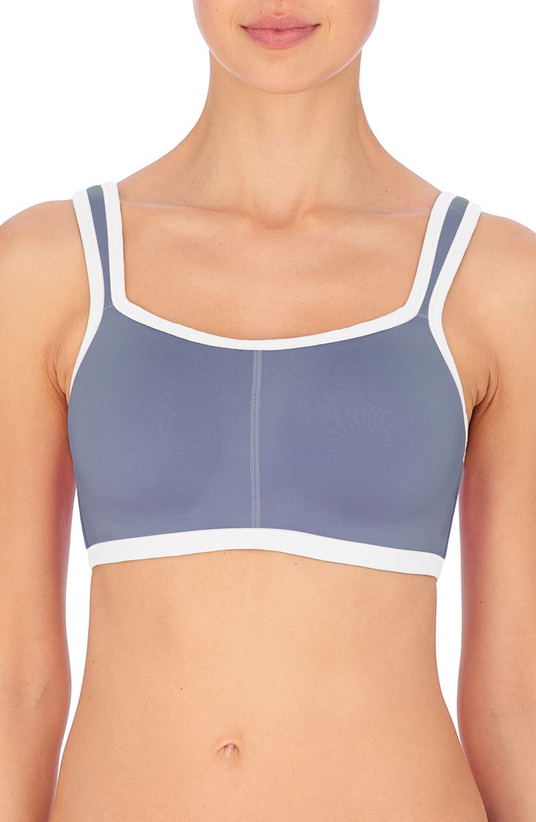Natori Yogi Convertible Sports Bra, Main, color, Ocean Storm/ White