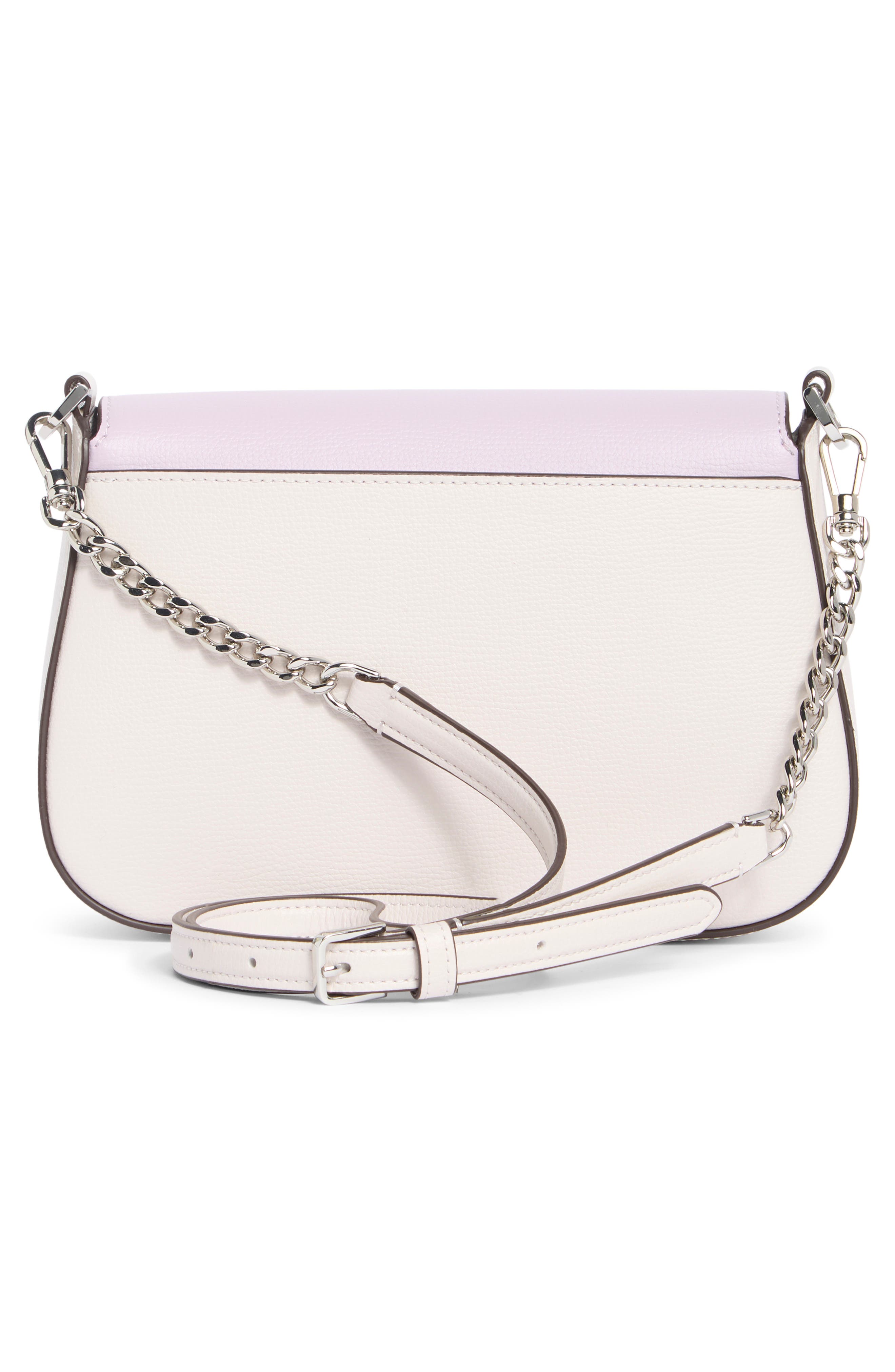 phoebe colorblock leather crossbody bag, Alternate, color, VIOLET MIST MULTI