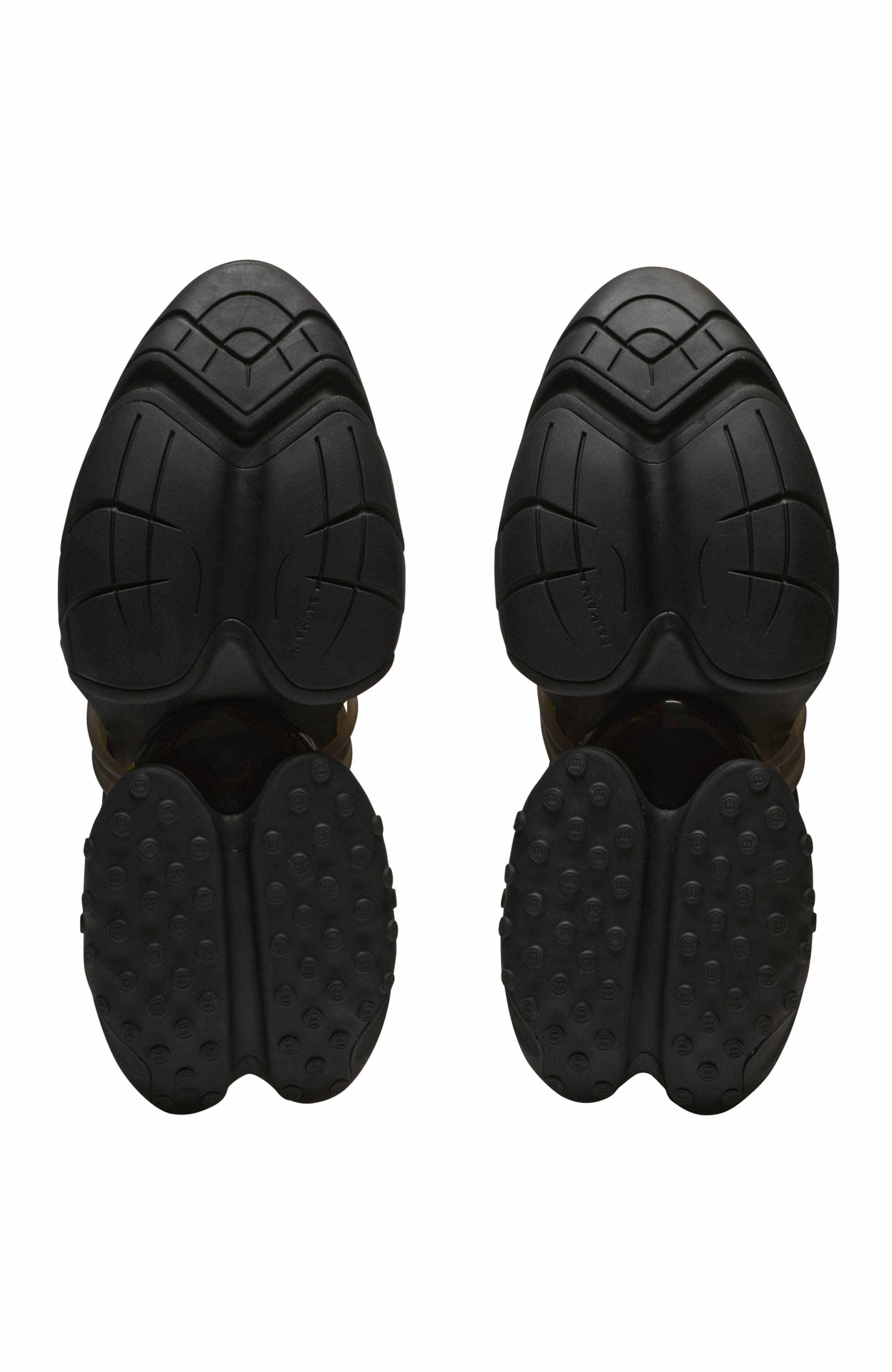 Balmain Unicorn Low Trainers In Neoprene And Calfskin, Alternate, color, 