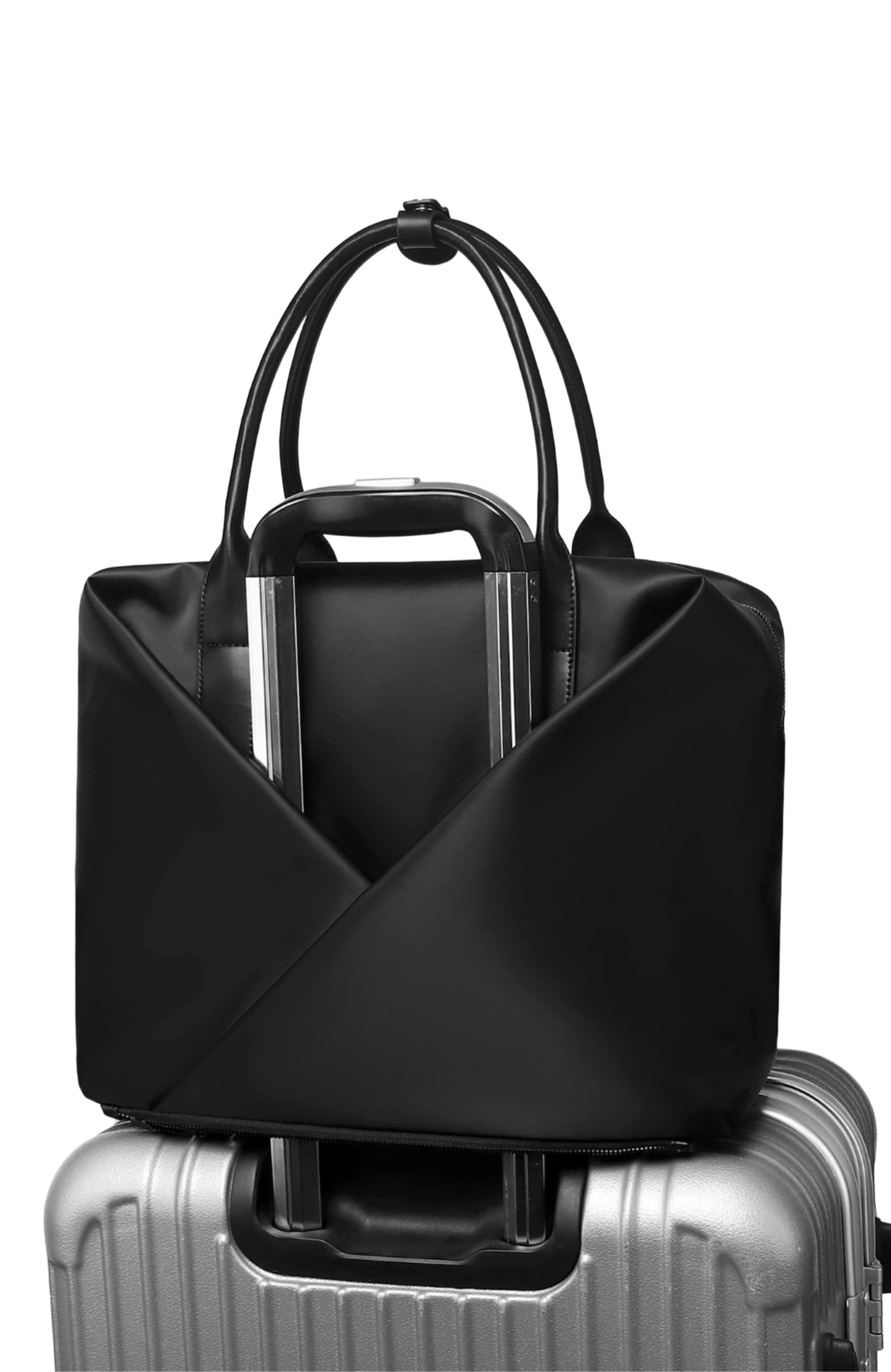 Lux and Nyx Origami Work Tote 15-Inch Laptop Tote Bag for Women, Alternate, color, Black + Gold