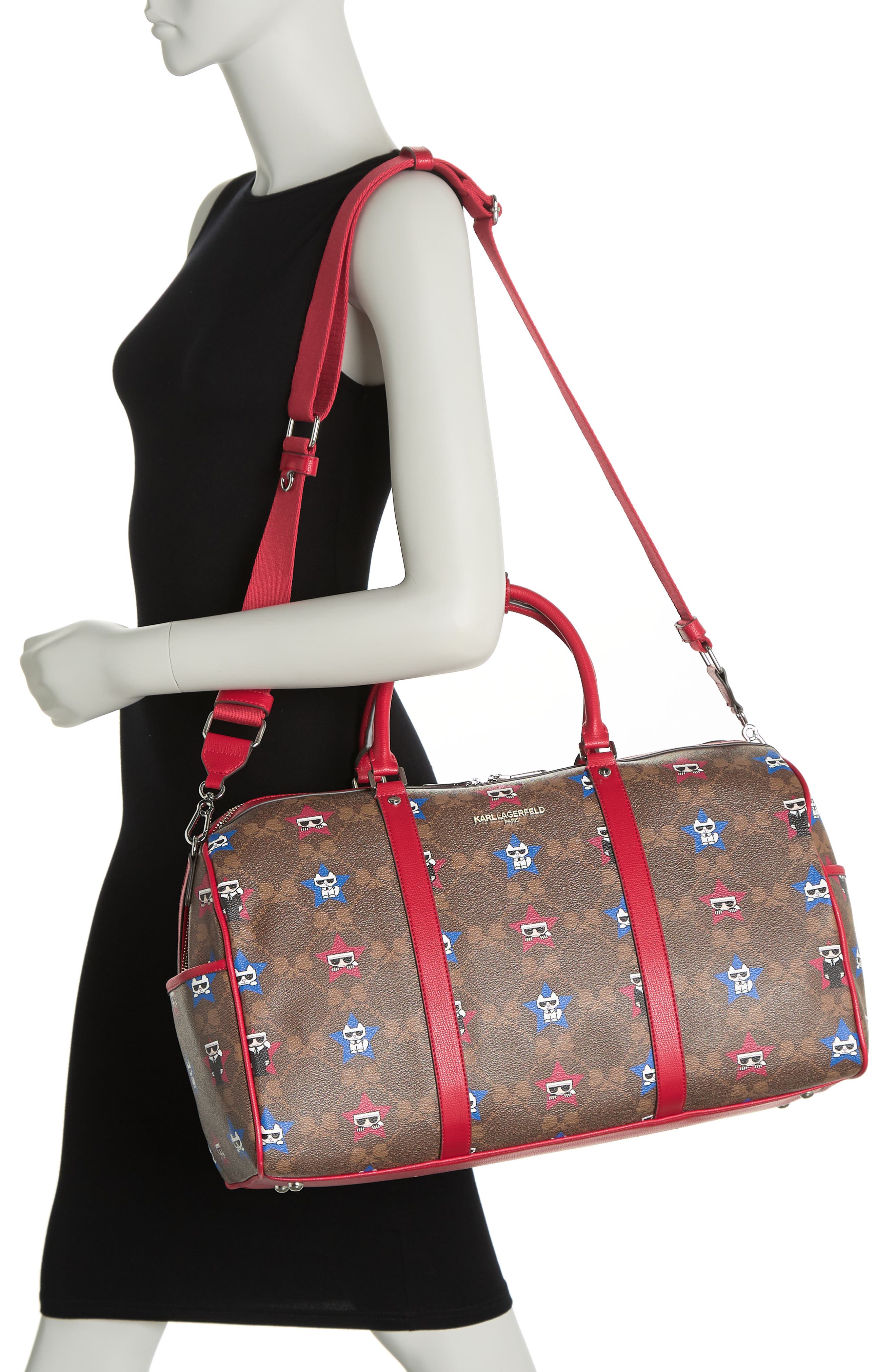 KARL LAGERFELD PARIS Valette Duffle Bag, Alternate, color, 