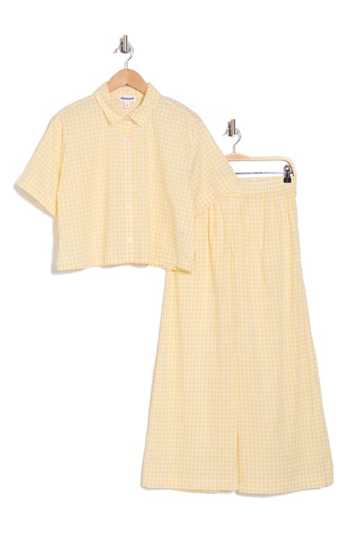 Abound Cotton Poplin Pajamas In Yellow Dreamy Gingham