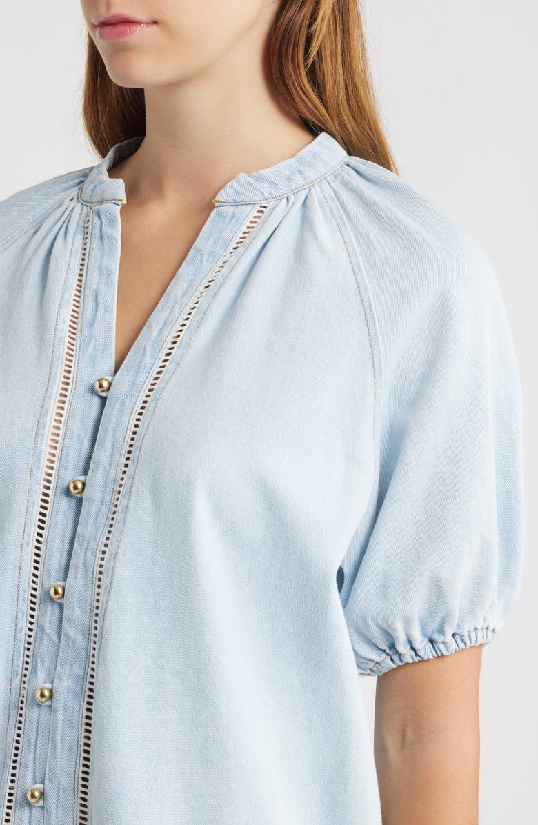 WAYF Joan Denim Minidress, Main, color, 