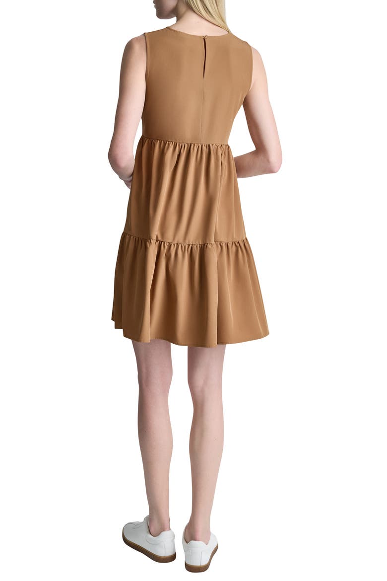 Commuter Sleeveless Swing Minidress, Alternate, color, LUGGAGE