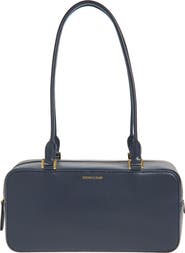 Veronica Beard Boxy Leather Shoulder Bag