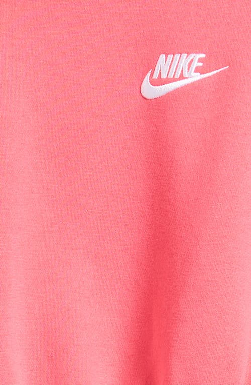 Nike Women's  Sportswear Club Fleece Girls' Boxy Crew-neck Sweatshirt In Red
