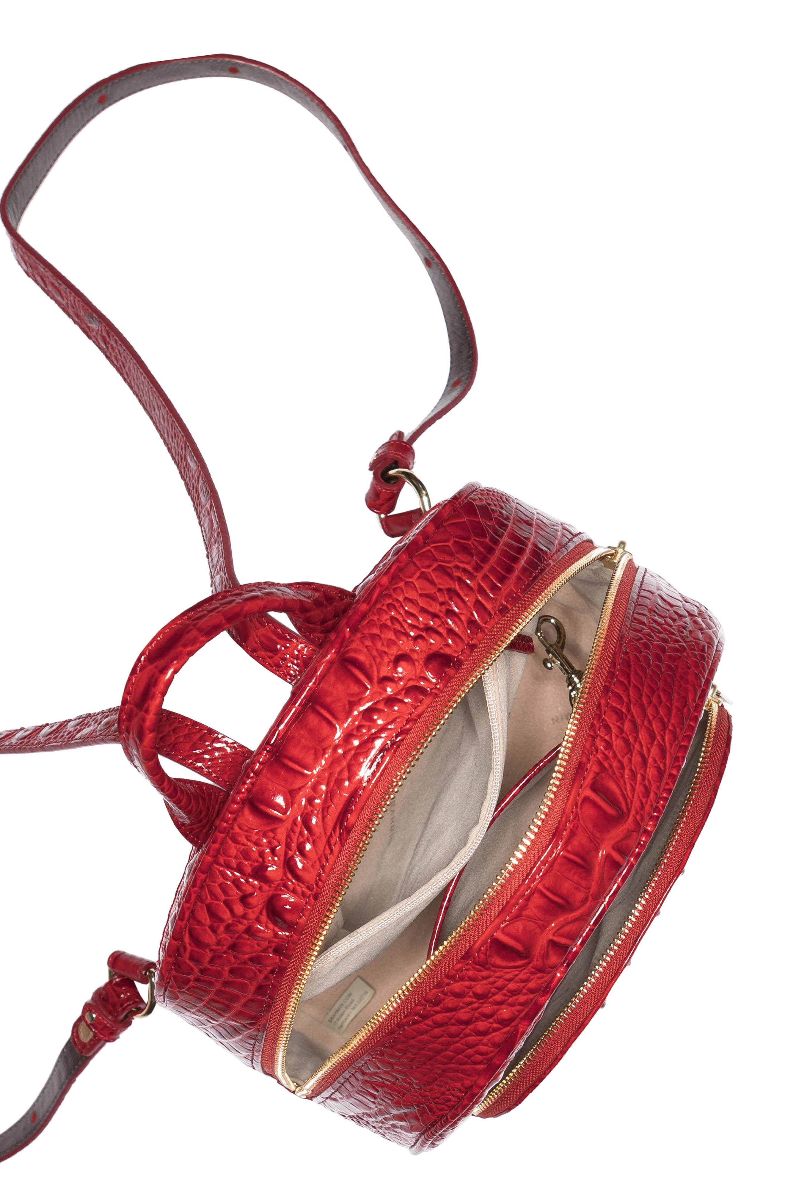 Mini Dartmouth Leather Backpack, Alternate, color, SCARLET