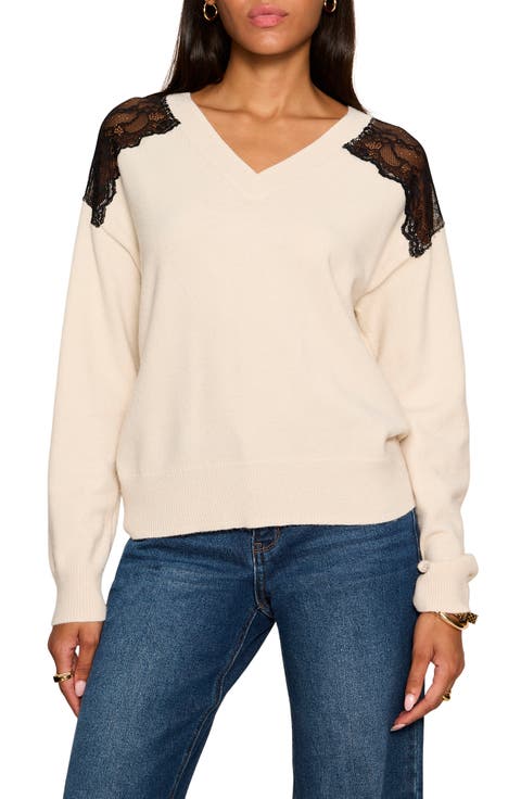 Lace Trim Sweater