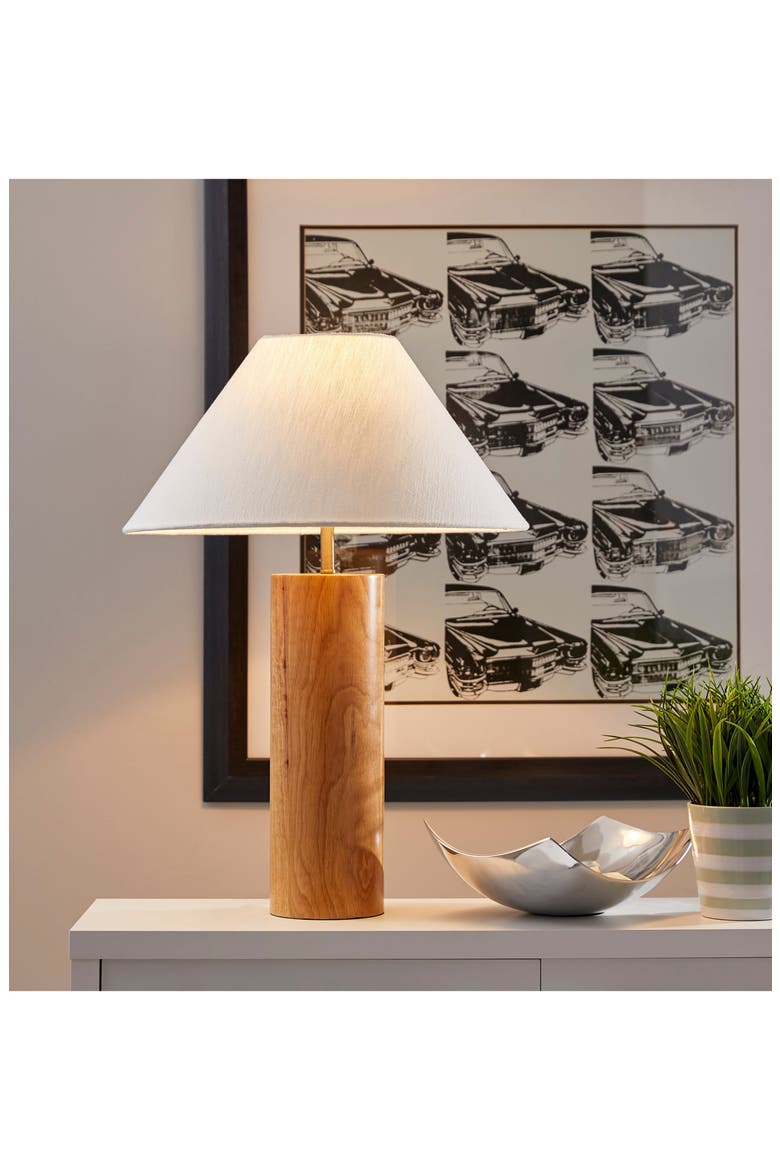 Martin Table Lamp, Alternate, color, NATURAL OAK WITH ANTIQUE BRASS