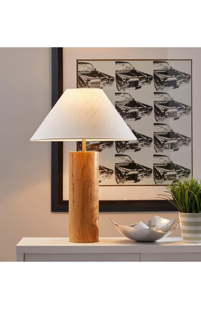 ADESSO LIGHTING Martin Table Lamp, Alternate, color, Natural Oak With Antique Brass