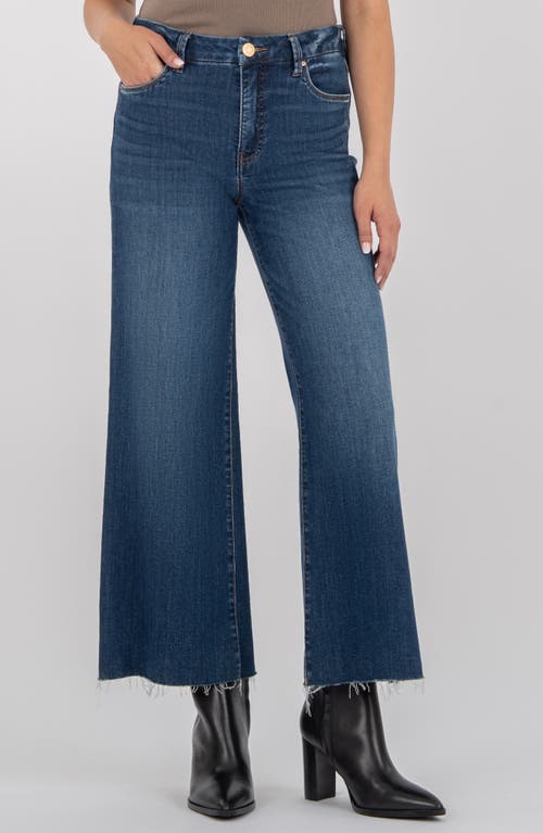 Kut From The Kloth Kelsey High Waist Raw Hem Straight Leg Jeans In Blue