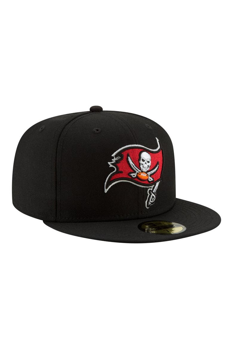 Men's New Era Black Tampa Bay Buccaneers 59FIFTY Fitted Hat, Alternate, color, Black