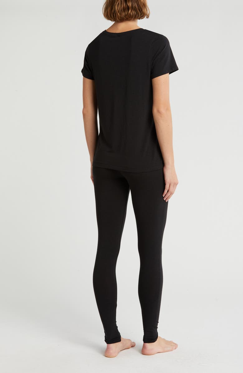Calvin Klein Comfort Sleep T-Shirt & Leggings Set, Alternate, color, Black