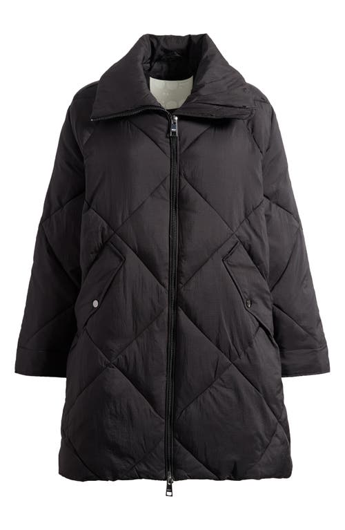Oof Wear Memory Nylon Water Repellent Quilted Jacket In Black