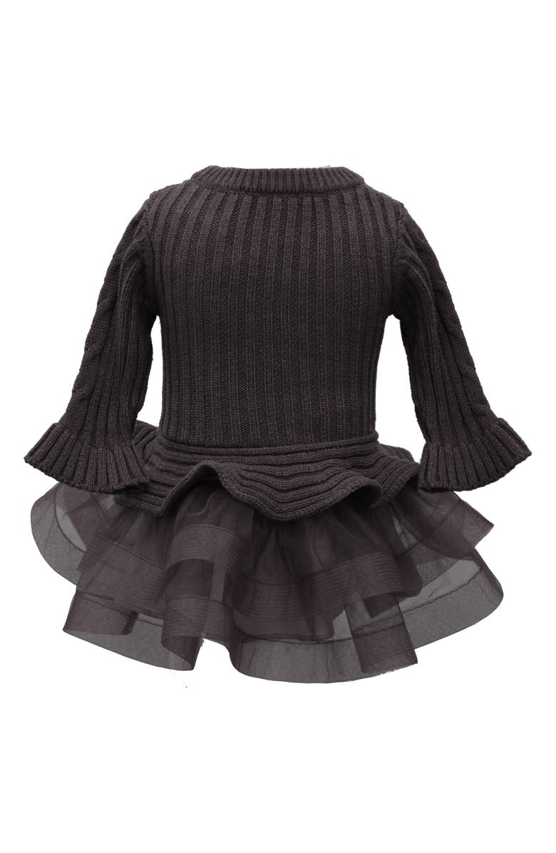 Iris & Ivy Kids' Mixed Media Tiered Sweater Dress, Alternate, color, 