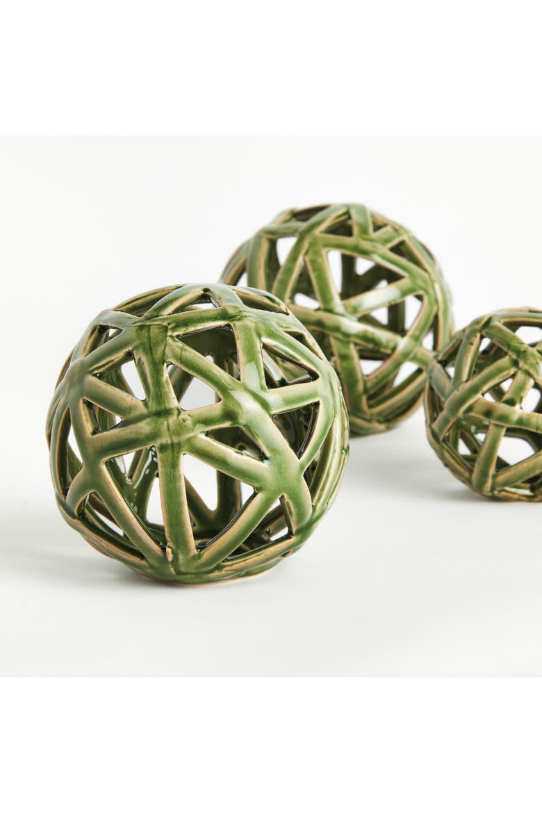 Alicia Medium Green Clay Orb, Alternate, color, Green