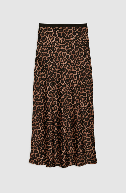 Anine Bing Bar Silk Skirt In Blue