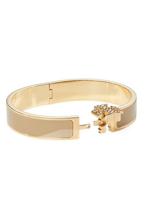 Tory Burch Kira Pavé Enamel Hinge Bracelet In Gold