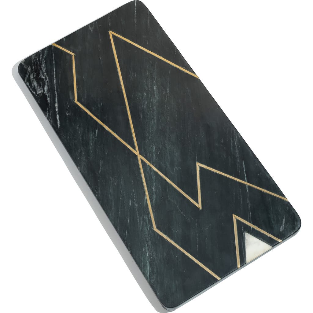 Tiramisu The Obsidian Elegance Marble Platter In Black
