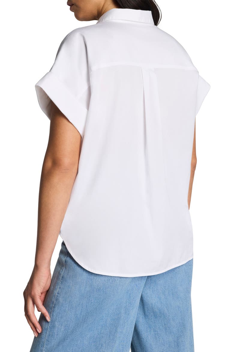 Oversized Button-Front Shirt, Alternate, color, CLASSIC WHITE