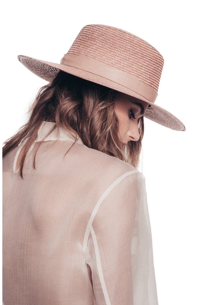 'Calla' Straw Bolero Hat, Alternate, color, LIGHT PINK
