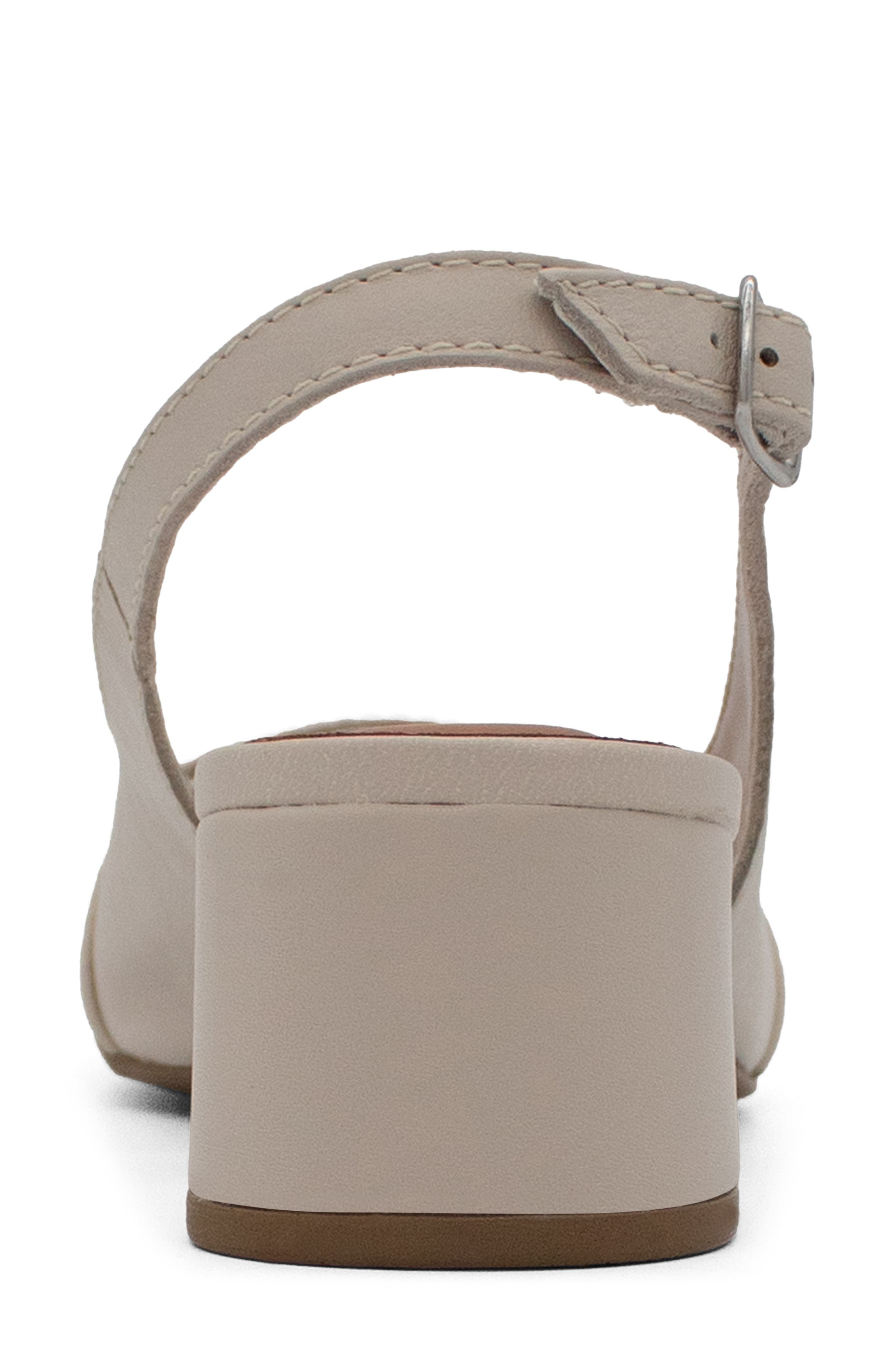 Square Toe Slingback Sandal, Alternate, color, OFF WHITE