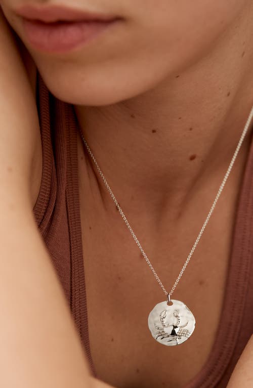 Monica Vinader Zodiac Charm Pendant Necklace In Metallic