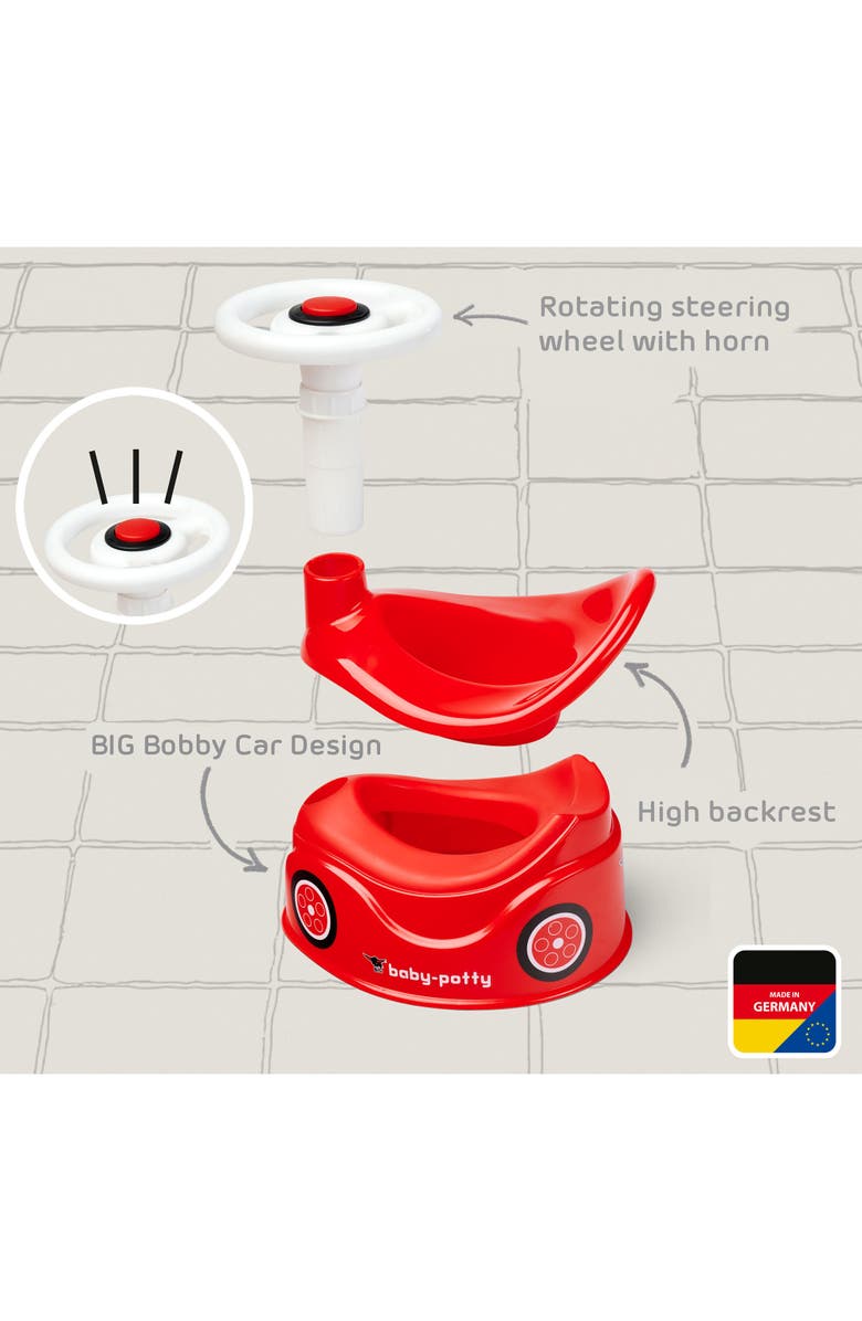 BIG Baby Potty, Red, Training Toilet In Fun Bobby Car Design, Alternate, color, Red