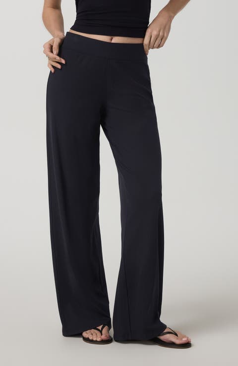 Pose Rib Wide Leg Sweatpants