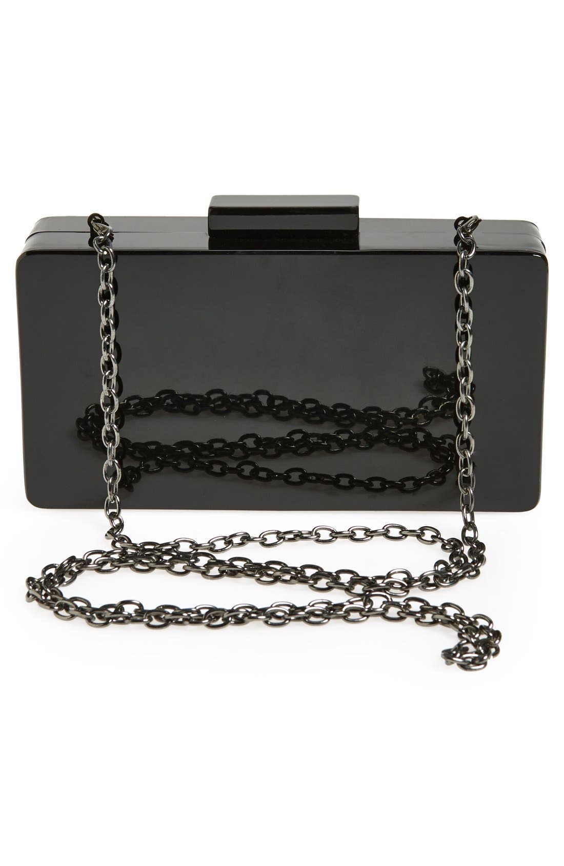 SR Squared by Sondra Roberts Lucite® Loose Bead Clutch, Alternate, color, BLACK MULTI