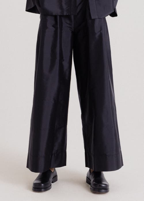 Alas Wide Pleated Pants In Blue