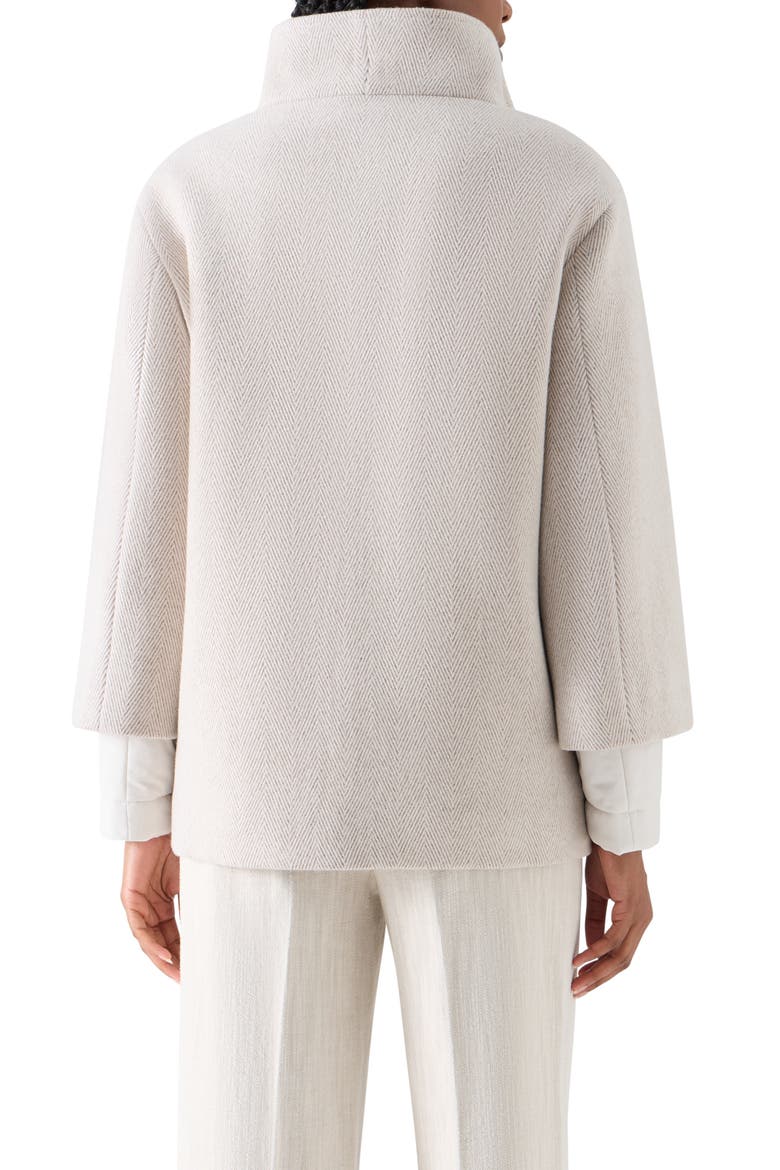 Two-in-One Wool Blend Herringbone Jacket, Alternate, color, WINTER WHITE-OAT