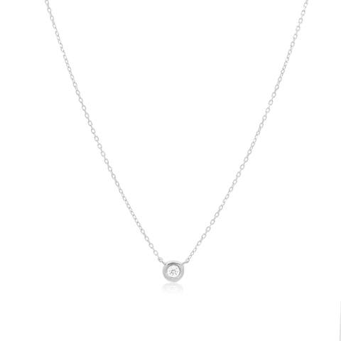 Diamond Single Bezel Necklace