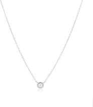 The Lovery Fine Jewelry Diamond Single Bezel Necklace