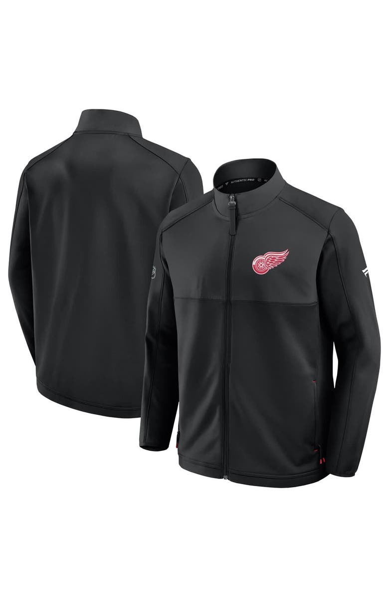FANATICS Men's Fanatics Black Detroit Red Wings Authentic Pro Rink Full-Zip Jacket, Alternate, color, Black