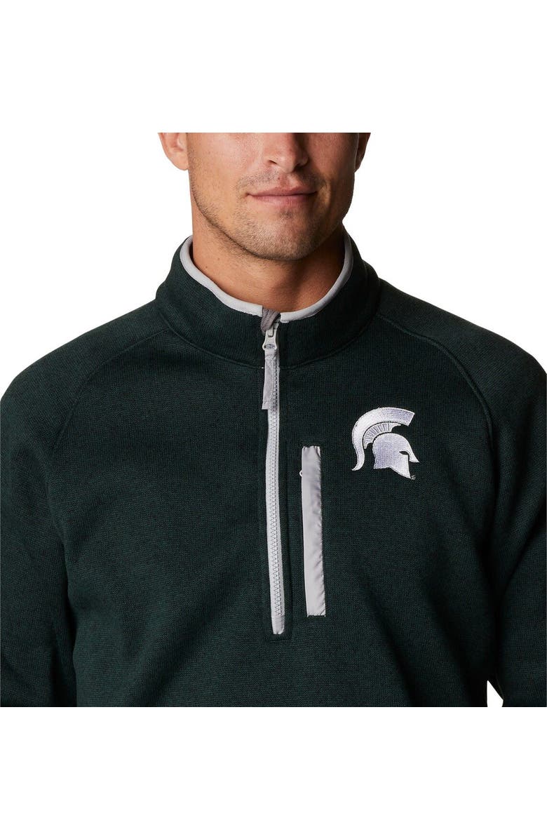 Columbia Men's Columbia Green Michigan State Spartans Canyon Point Omni-Shield Raglan Half-Zip Pullover Top, Alternate, color, 