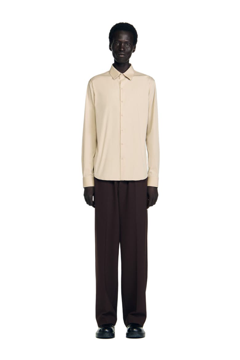 Plain shirt, Alternate, color, Beige