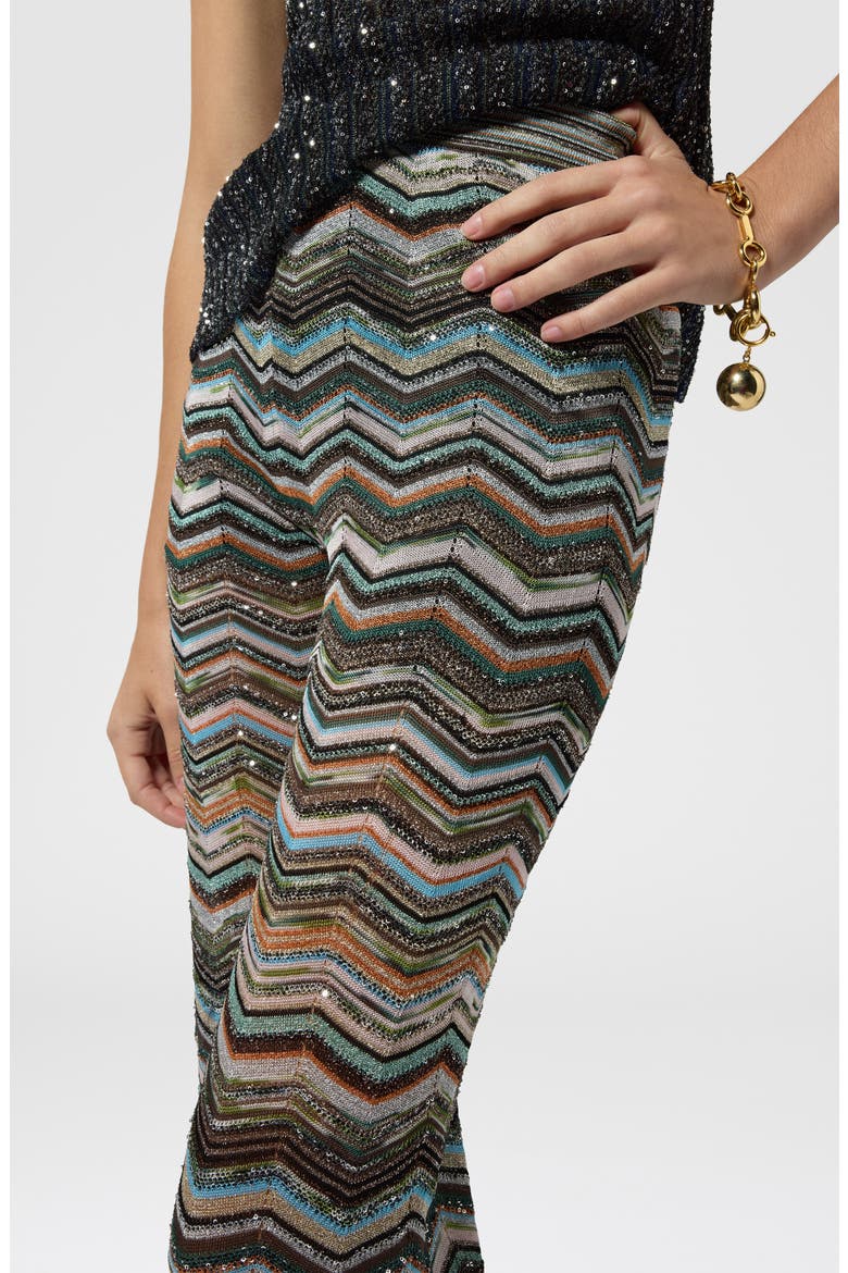 Sequin Metallic Zigzag Stripe Sweater Pants, Alternate, color, BLACK MULTI