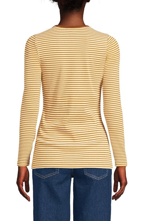 Lands' End Cotton Rib T-shirt In Nude