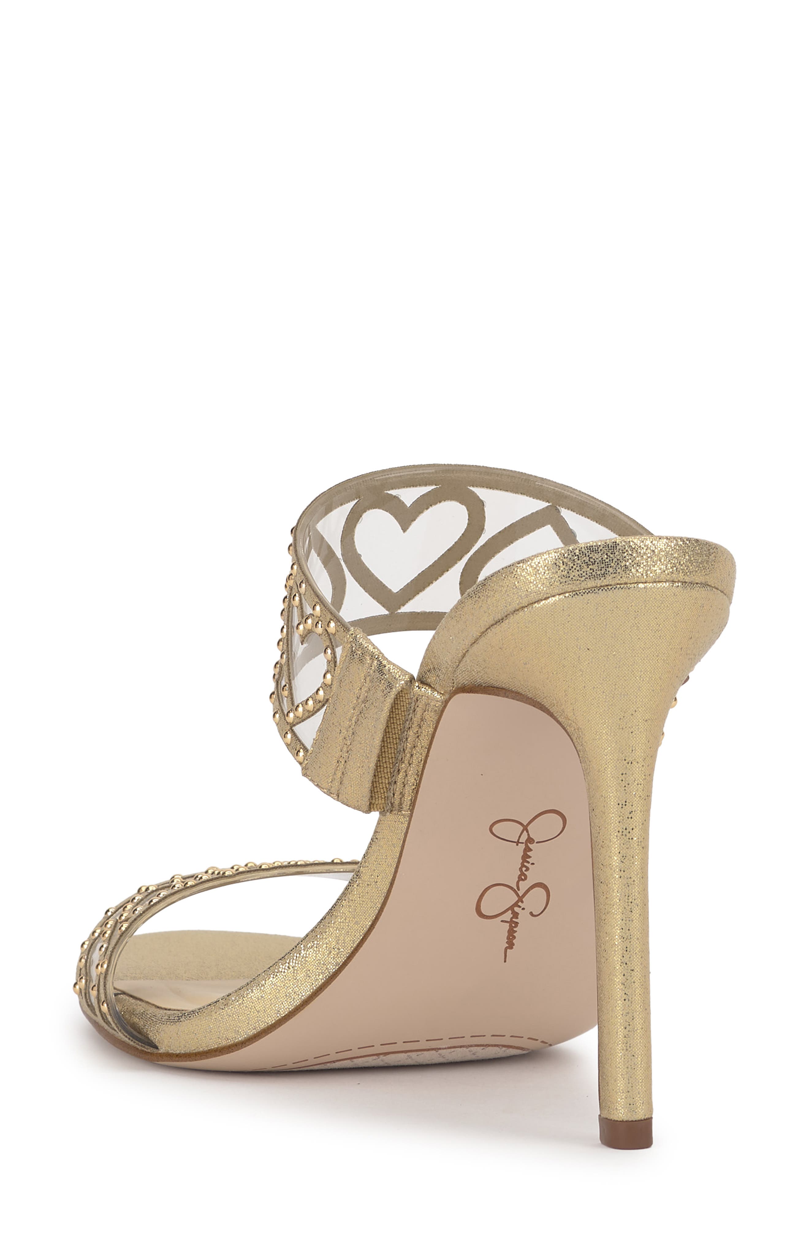 Jovara Slide Sandal, Alternate, color, GOLD/ CLEAR