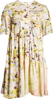 Collina Strada Arc Floral Short Sleeve Dress