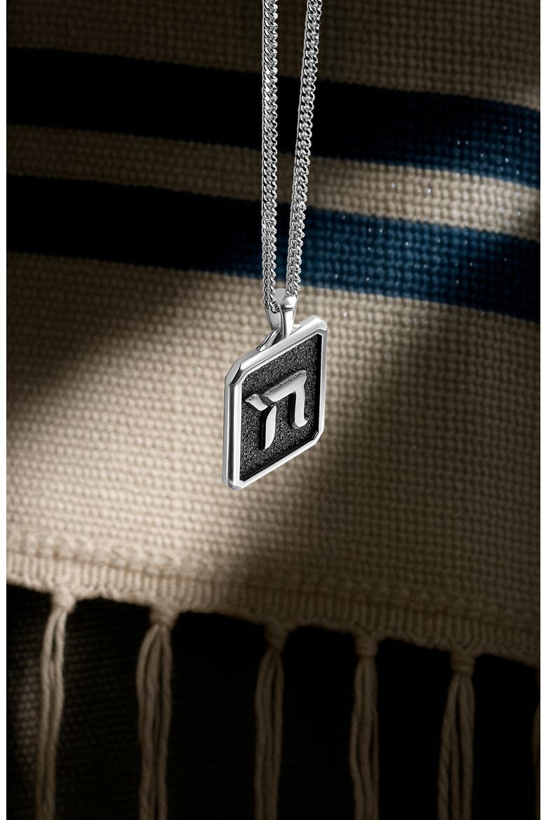 Men's Chai Pendant Necklace, Alternate, color, SILVER