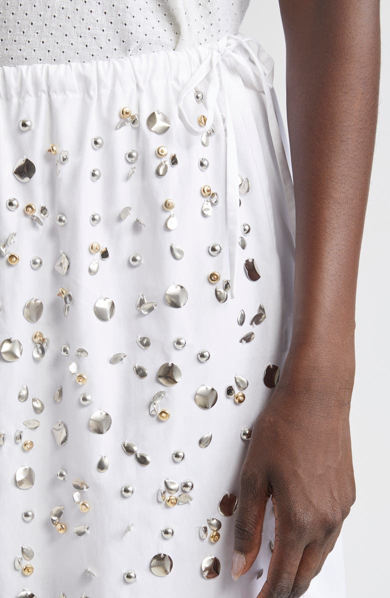 Dries Van Noten Shirty Embellished Poplin Miniskirt, Alternate, color, 