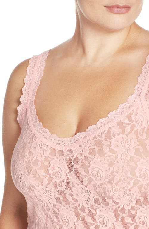 Hanky Panky Stretch Lace Chemise In Pink